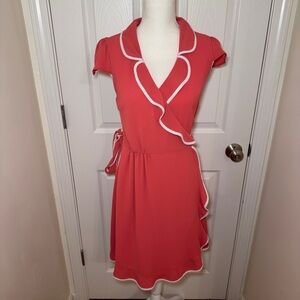 ModCloth Coral Wrap Dress